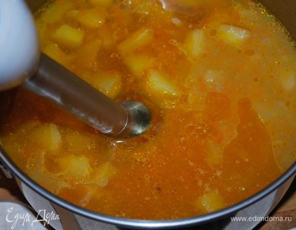 Пробиваем наш суп блендером.