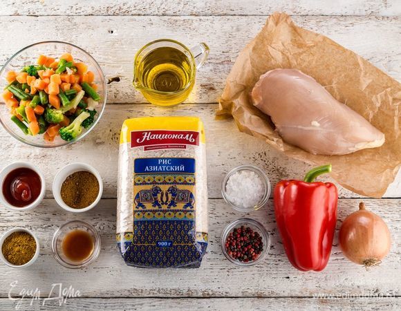 Ингредиенты, которые нам понадобятся для приготовления курицы. 