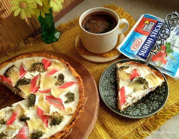 Отрезаем кусочек. Как видно, отлично держит форму.