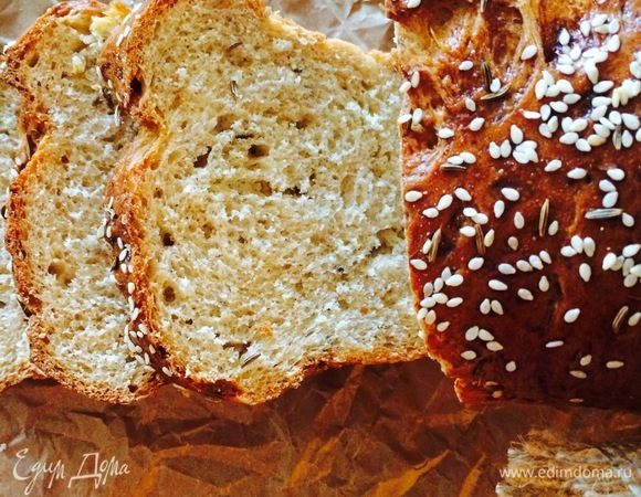 Готовый хлеб полностью остудить на решетке.