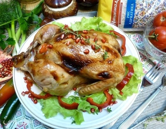 Курочка готова. Приятного аппетита!