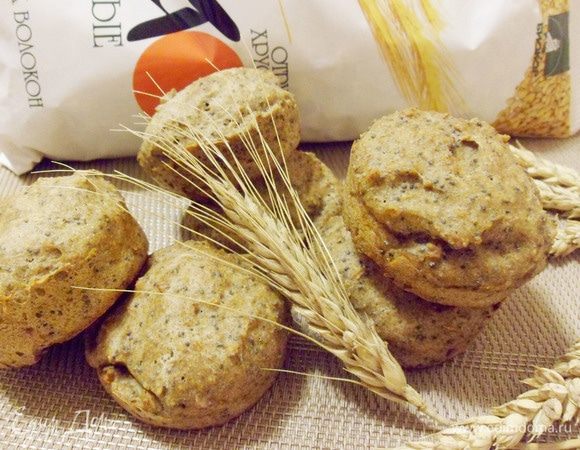 Полезные кексы с отрубями готовы. Приятного аппетита! Угощайтесь!