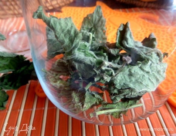 Можно нарвать листики в чайник или настричь ножницами стебель.