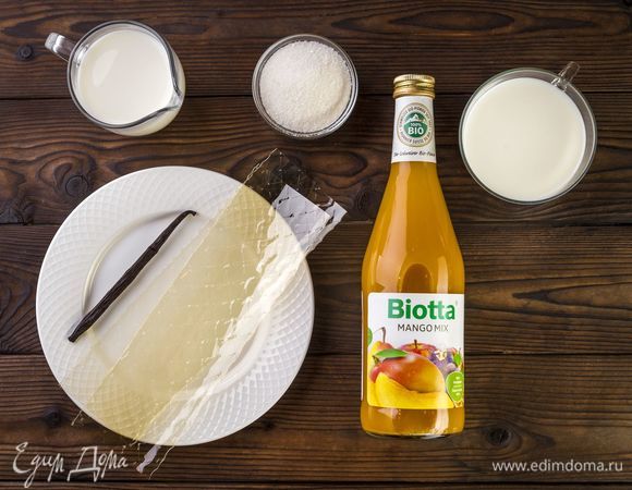 Для приготовления десерта нам понадобятся следующие ингредиенты.