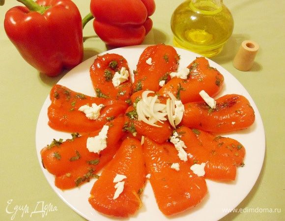 К перцу можно добавить сыр типа фета. Тоже будет вкусно.