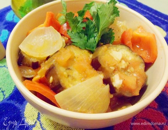 Затем баклажаны слегка остудить и можно подавать к столу.