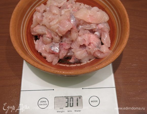 Всего получилось 300 г филе.