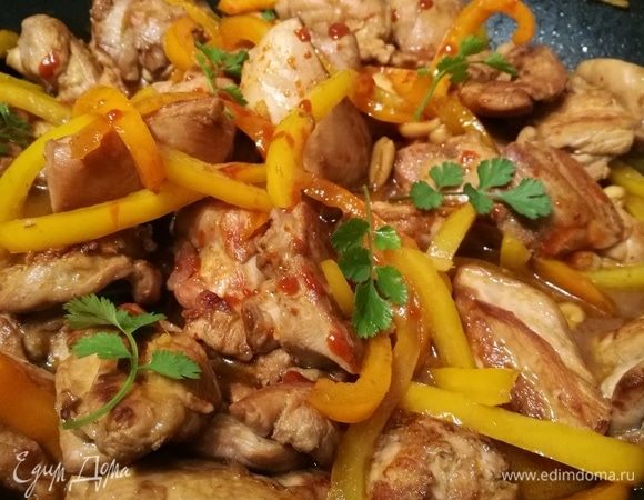 На гарнир идеально подходит рассыпчатый ароматный рис. 