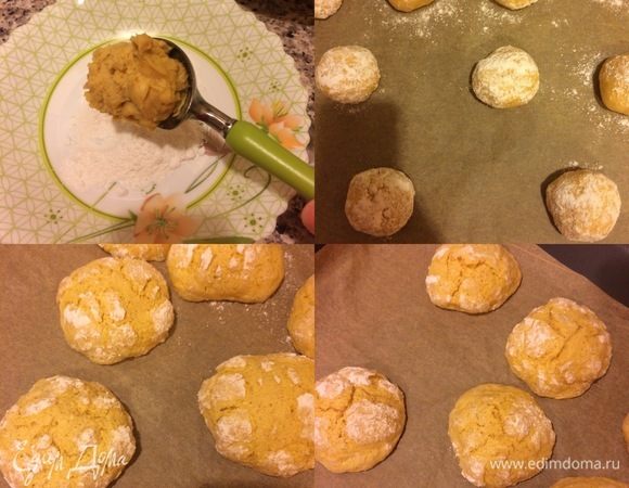 Духовку нагреть до 190°С. Взять немного теста, сформировать колобок (это надо делать быстро, так как от тепла рук тесто начнет липнуть к рукам), обвалять в сахарной пудре и выложить на лист. Выпекать печенье 12–14 минут. Готовое печенье полностью остудить на решетке.