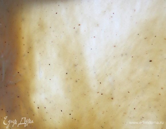 Небольшое пояснение на тему глютенового окна. Тест на глютеновое окно позволяет определить, хорошо ли развилась клейковина. Отщипните от теста кусочек, покатайте его слегка в ладонях и растяните пальцами обеих рук, имитируя окошко. У вас должна получиться тоненькая пленочка, которая не рвется. Если рвется, нужно месить еще.