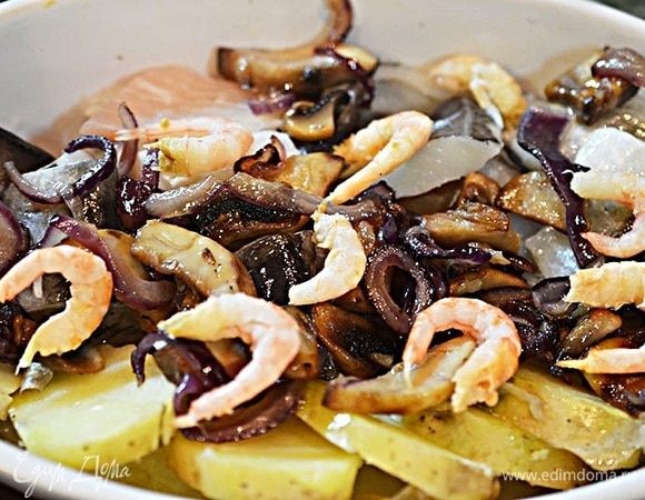 И креветки.