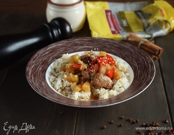 Подавать с рисом и кунжутом. Приятного аппетита!