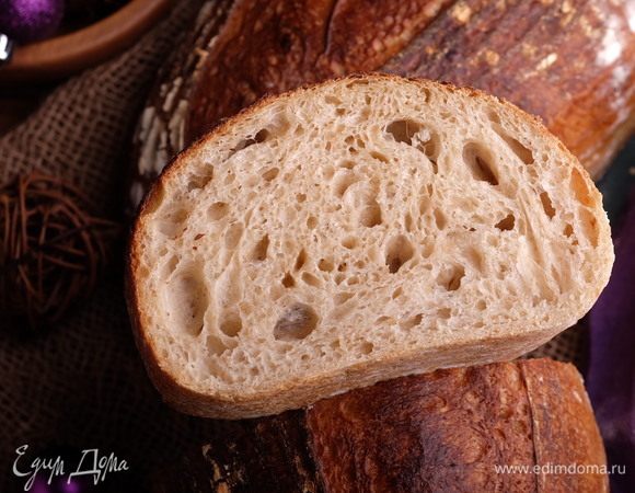 Важное по ингредиентам. Воду нужно брать ледяную. Закваску — освеженную. Муку пшеничную — максимально «сильную», то есть,  с содержанием белка 14–14,5 г на 100 г муки. Это важно. Остальные подробности в рецепте.
