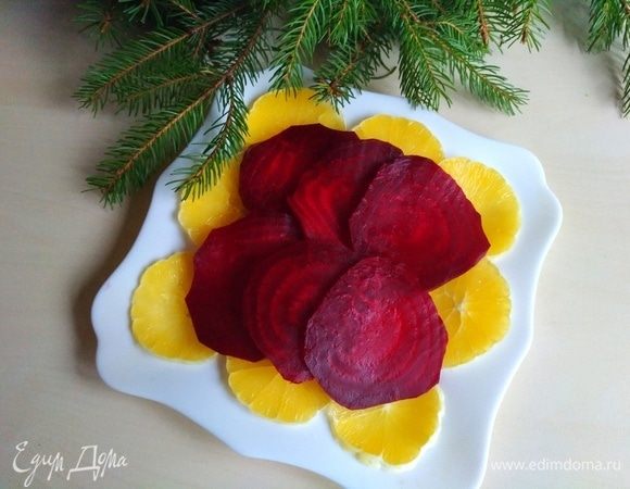 Выкладываем сверху на апельсин.