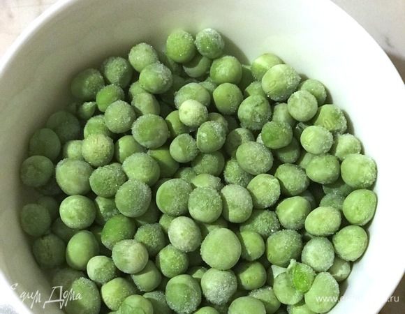 Горошек разморозить.