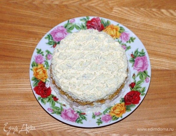 Яичный желток + майонез.
