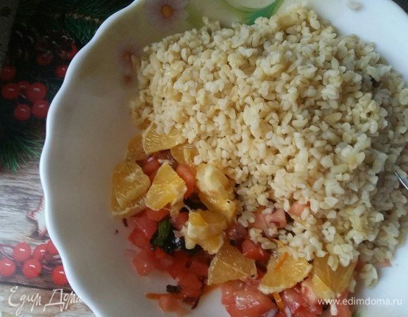 Добавить булгур.