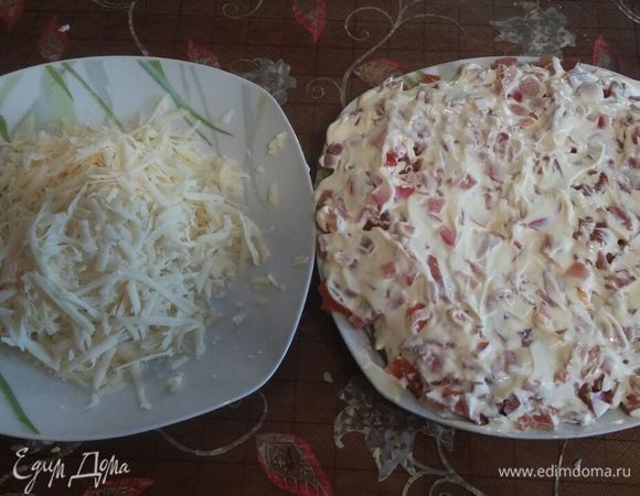 Сыр трем на терке.