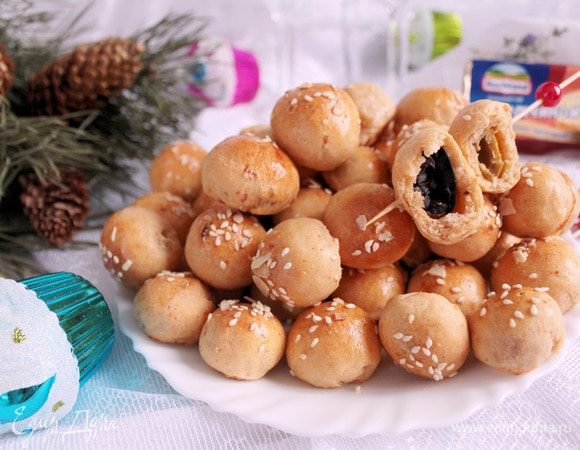 Закусочные шарики с оливкой готовы. Приятного аппетита!!!