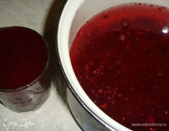 Отжимки сложить в кастрюлю, залить 1700 мл фильтрованной воды и поставить на средний огонь. Довести до кипения и проварить пять минут. Остудить.