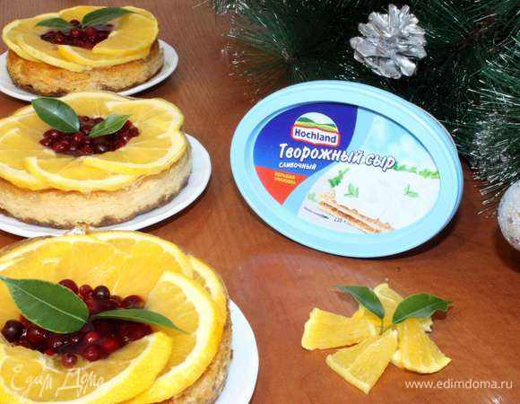 Мини-чизкейки остудить, украсить фруктами и залить желе для торта (согласно инструкции). 