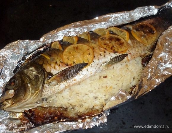 Запекаем рыбу еще 15 минут при 180°С.