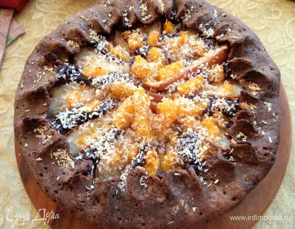 Галету перенести на стол, остудить. Припорошить пудрой.