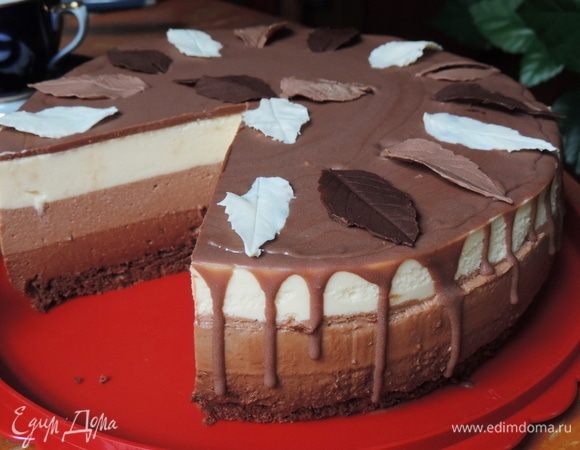 Аппетитный разрез шоколадного красавца.