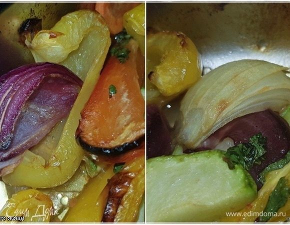 Лук. Вот тут приятное открытие. Лук у нас довольно «злой», что называется. Если в сыром виде. А тут, помимо того, что смягчился, опять же, похрустывает, потерял всю свою «злую» горечь. Очень приятен на вкус.