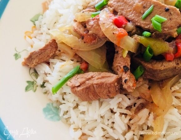 На гарнир отлично подходит рис.