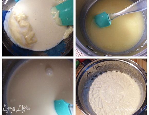 Растопить шоколад на водяной бане. 100 г сливок довести почти до кипения и добавлять частями к растопленному шоколаду, постоянно его перемешивая. Затем добавить холодные сливки (250 г), все перемешать. Убрать ганаш на ночь в холодильник. 
Затем готовый ганаш перед использованием взбиваем миксером до устойчивых пиков. 