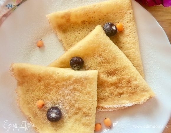 Тонкие и нежные блины готовы! Приятного аппетита!