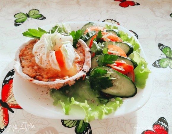 Вот такая эффектная подача очень легкого завтрака.