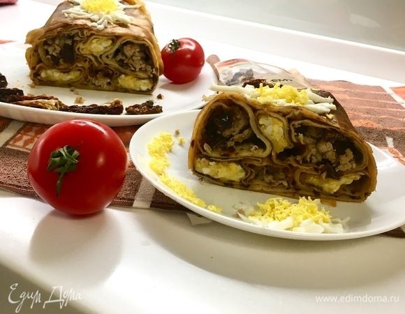 Вот какой разрез получился! Запеканочка с маленькими солнышками внутри.