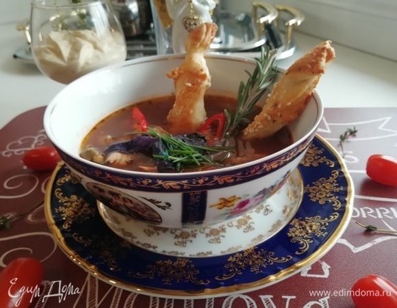 Все готово! Подаем наш суп буйабес!