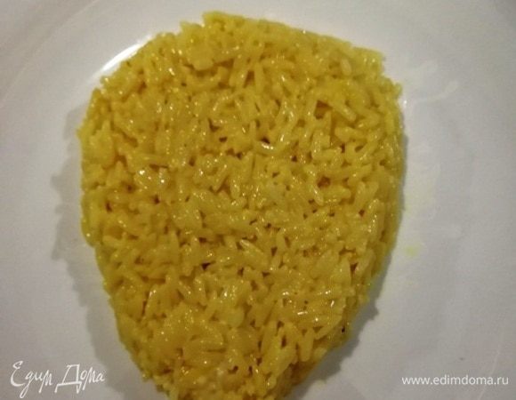 Выложить рис в форме лица.