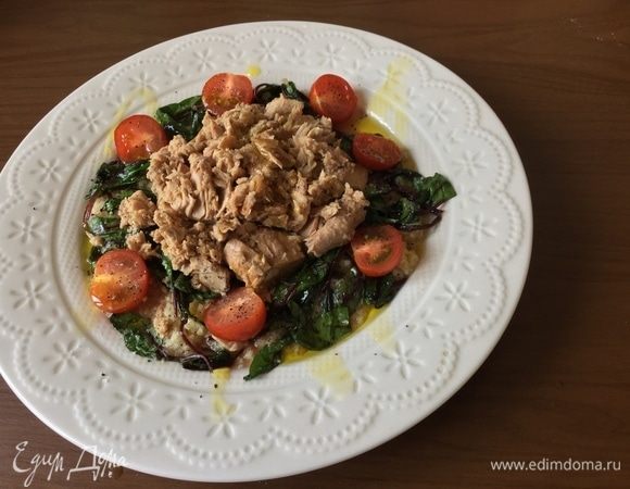 Поливаем оливковым маслом. Приятного аппетита!