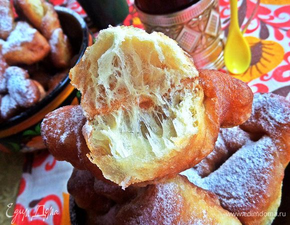 А вот такая внутренность у пончика.