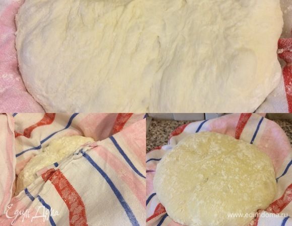 Пока тесто подходит, в духовку ставим чугунок и нагреваем ее до 220-230°C.