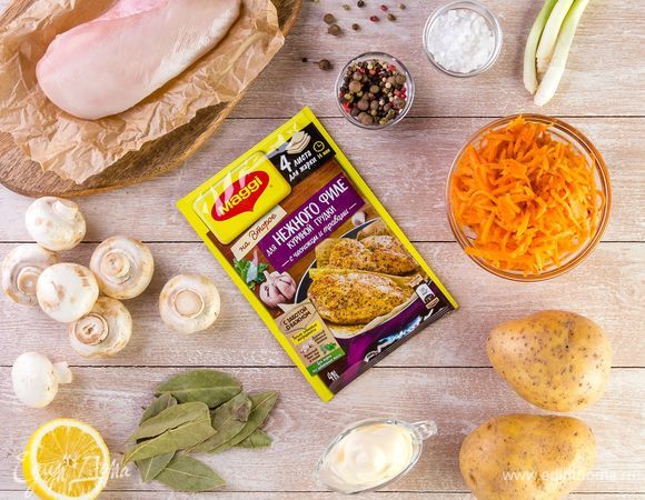 Для приготовления салата нам понадобятся следующие ингредиенты.