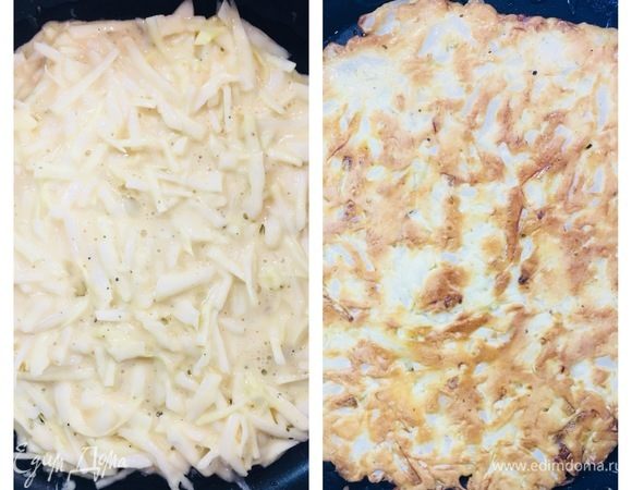 Нагреть сковороду, смазать хорошо маслом. И выложить капустное тесто. Как только низ блина начнет золотиться, жарить на среднем режиме.