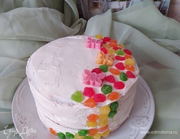 Украсить по желанию. У меня — фигурный мармелад.