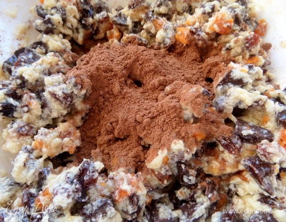 Ввести какао и корицу.