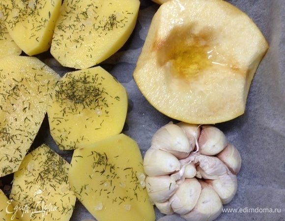 Айва с медом и чесночок.