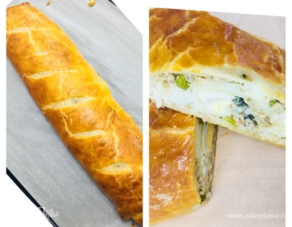 По готовности смазать взбитым яйцом. 