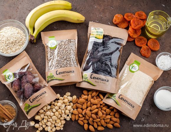 Для приготовления батончиков нам понадобятся следующие ингредиенты.