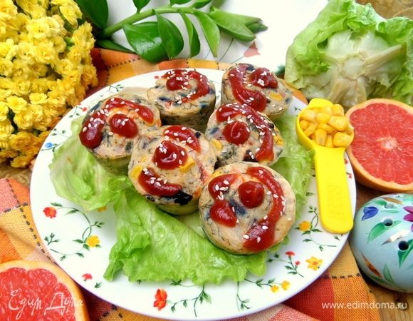 Украшаем кетчупом. Подаем на завтрак, на закуску или на ужин.