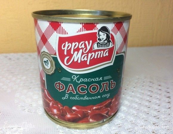 Открыть баночку фасоли от ТМ «Фрау Марта».