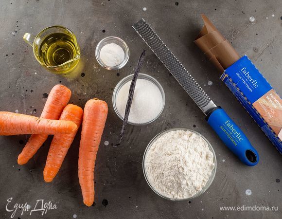 Для приготовления полезного морковного печенья нам понадобятся следующие ингредиенты.