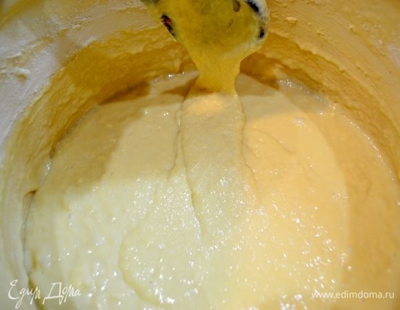 Вот такой след дорожки остается, оставляем подниматься тесто.